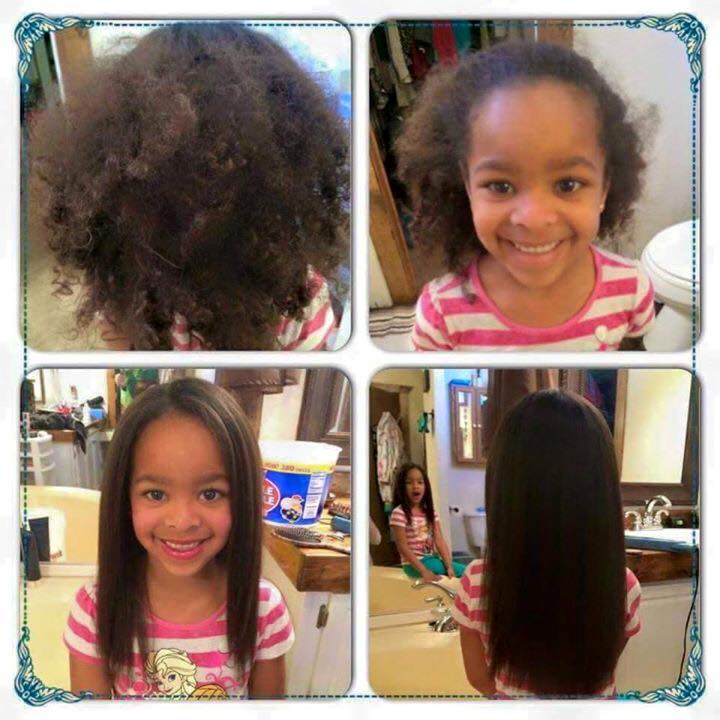African-American Child with smooth hair